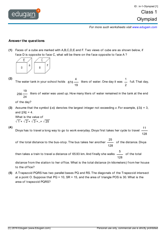 Mathematics Olympiad