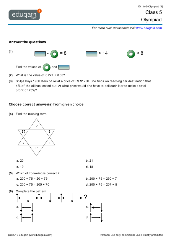 Mathematics Olympiad